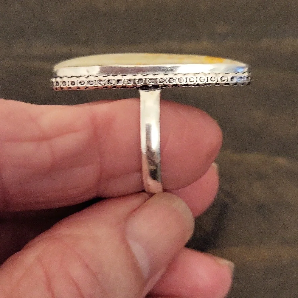 NWOT Agate Gemstone Silver Ring